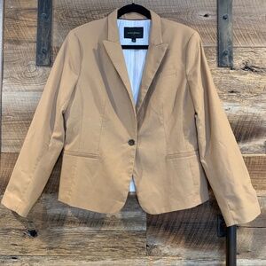 EUC - Banana Republic Factory - Brushed Tweed Blazer - Camel - Size 14